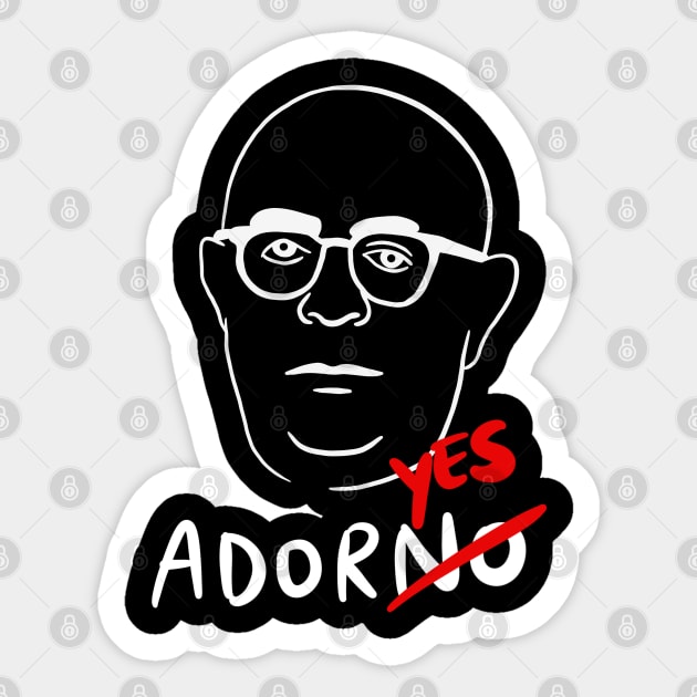 Theodor Adorno (German Philosopher) - Philosophy Pun AdorYES Sticker by isstgeschichte